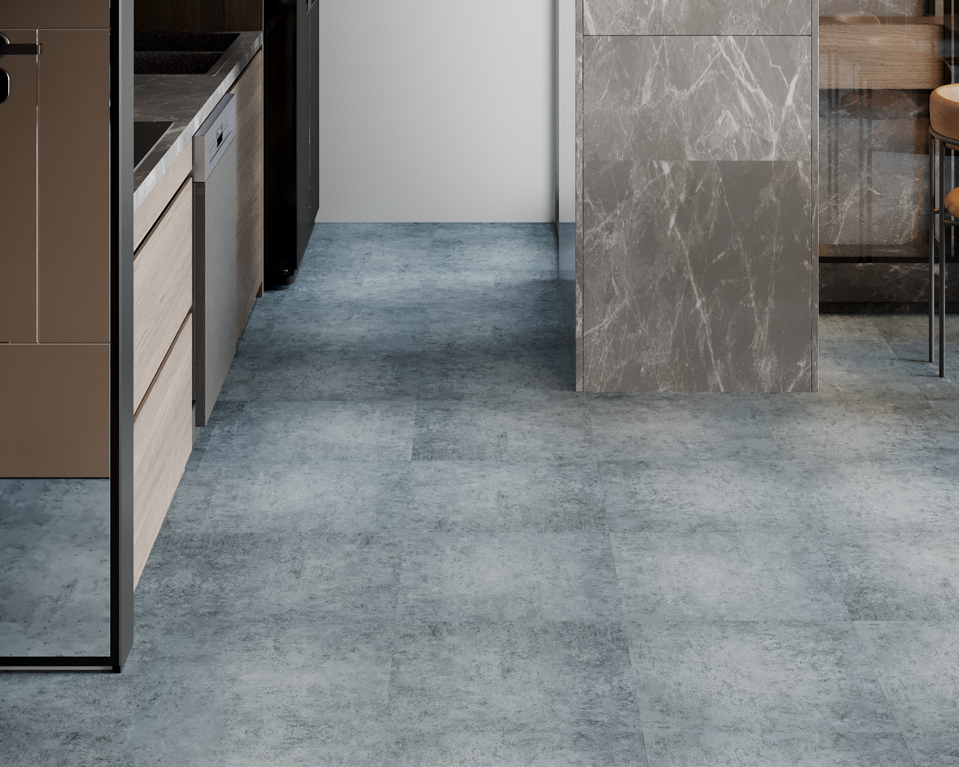 Кварцвиниловая плитка Art East клеевая Art Tile Hit S Гранит Сити 761-ATS 457,2×457,2×2,5 фото в интерьере